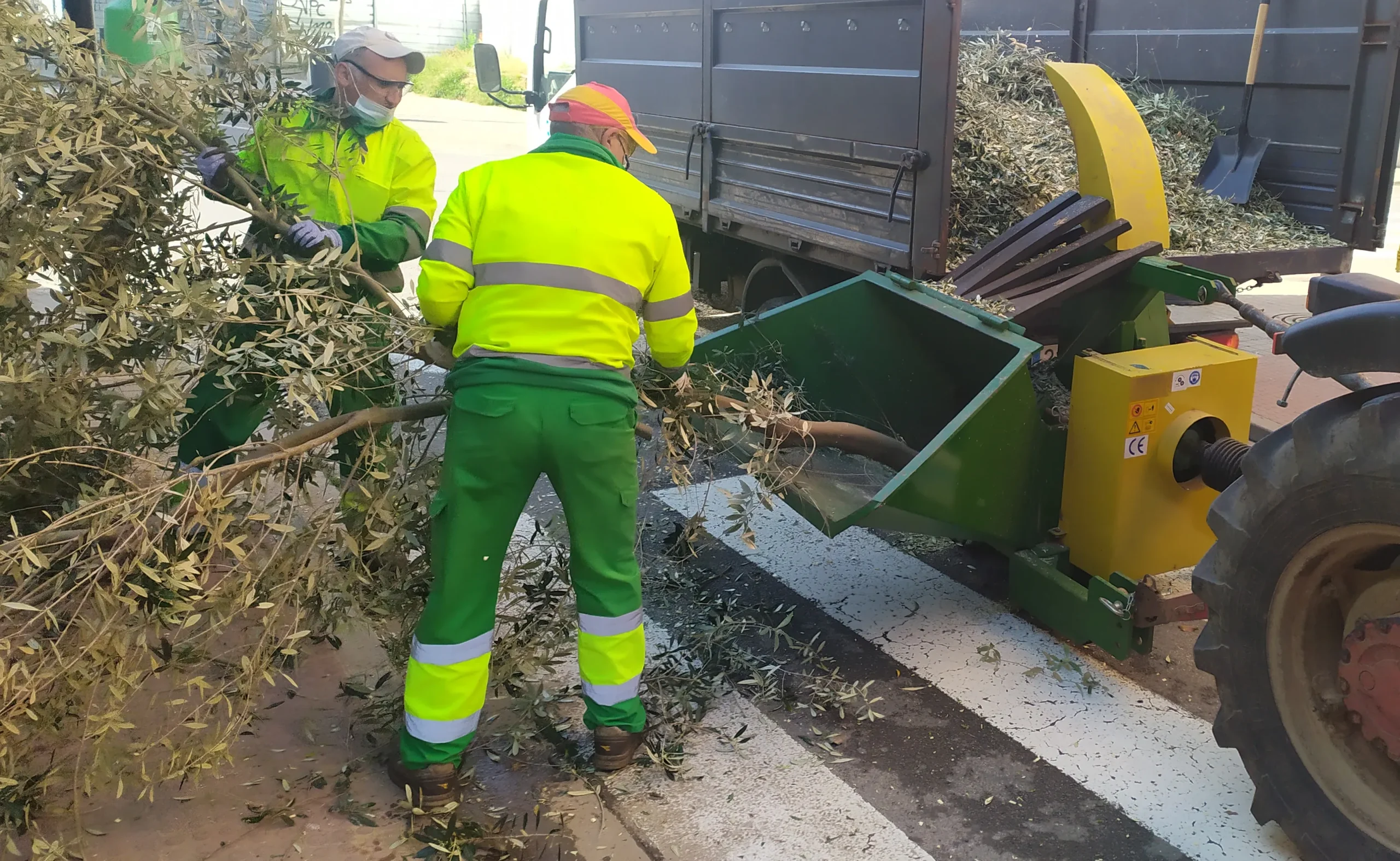 Triturado restos de poda